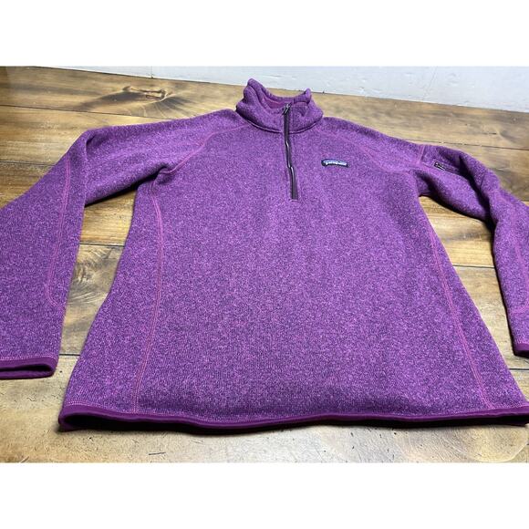 Patagonia Better Sweater Full Zip Women Large Ikat Purple Fleece Jacket - Picture 3 of 10